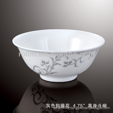 healthy durable white porcelain oven safe gray flower dinnerware